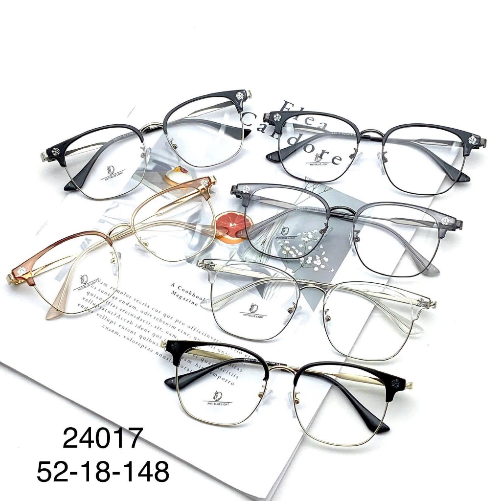 Kính Cận Thời Trang Unisex 24017 Phong Cách Hàn Quốc - Thiết Kế Unisex Phù Hợp Nam Nữ Mã Số 24017