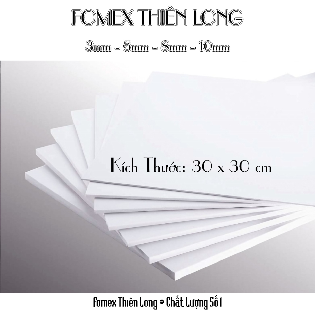 Tấm Fomex, Tấm Bìa Mô Hình, Bìa Formex, Trắng Dày 8mm,...