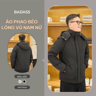  Áo Phao Béo Siêu Nhẹ Nam Nữ BADASS Chần Bông Cao Cấp Có Mũ Giữ Ấm Áo Khoác Mùa Đông AKHTK610 