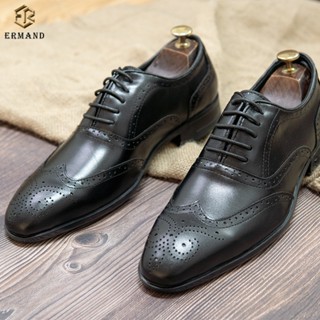 Giày tây nam cao cấp ERMAND da bò thật bảo hành 1 năm kiểu dáng Oxford thời thượng - Mã T68