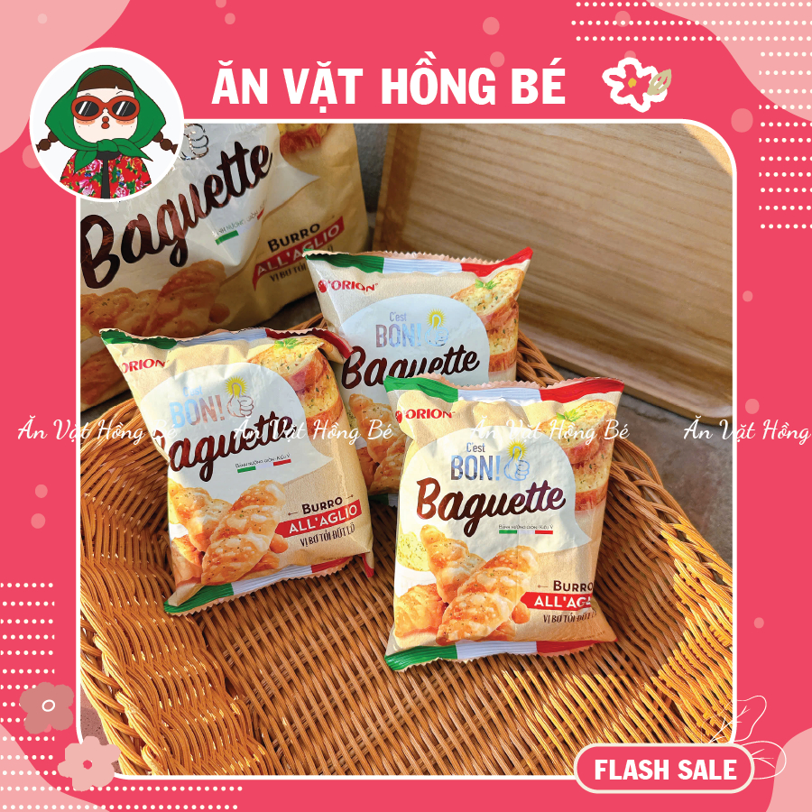 Bánh Mì Baguette Bon Orion Nướng Vị Bơ Tỏi Kiểu Ý, Bánh Mì Ăn Vặt Thơm Ngon