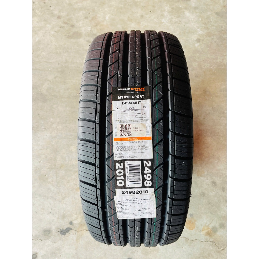 Lốp xe 245/45R17: Lắp cho xe MERCEDES E200 E250,.- MILESTAR - Lốp chạy cực êm giá lại mềm... TOP 1 B