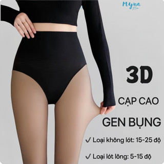  Quần Tất 3D Cạp Cao LÓT LÔNG DÀY DẶN Ôm Bụng Nâng Mông Thon Gọn Chân  QT12-120  