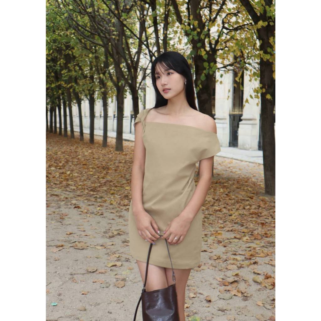 𝗨𝗻𝗮 𝗗𝗿𝗲𝘀𝘀 - |BEELY| - Đầm Linen trễ vai