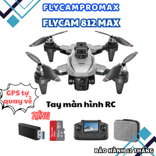 Flycam K812 Pro Max, Flycam, Máy Bay Điều Khiển Có Tay Cầm Màn Hình Drone Định Vị GPS Tự Quay Về