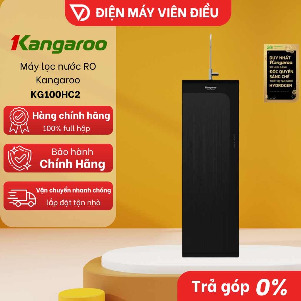 [FREESHIP NGHỆ AN] Máy lọc nước RO Kangaroo KG100HC2 lọc sạch mạnh mẽ an toàn cho gia đình Việt Nam