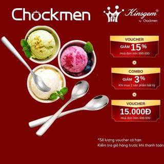  Set Thìa Sữa Chua KINSGEM By CHOCKMEN INOX 18 10 Cao Cấp Muỗng Ăn Bé Muỗng Flan Thìa Cà Phê Thìa Ăn Bánh 