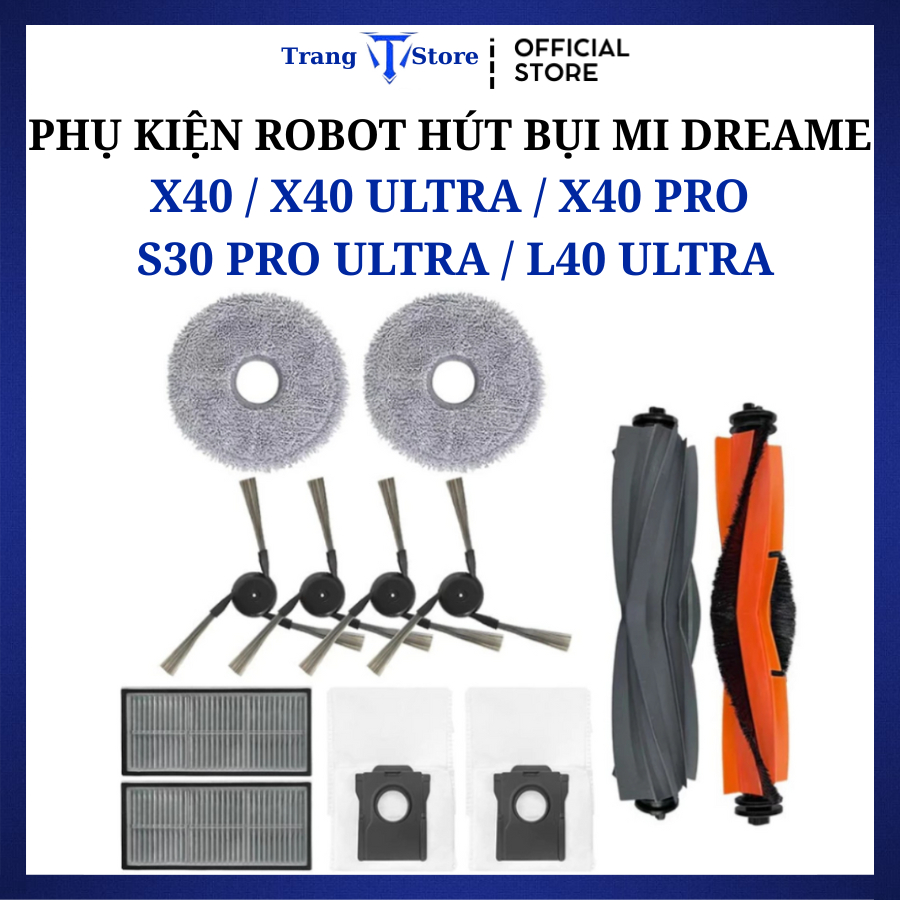 Phụ kiện Robot mi Dreami X40 Ultra X40 Pro X40 Master X40 Pro Ultra S30 Pro Ultra L40 Ultra