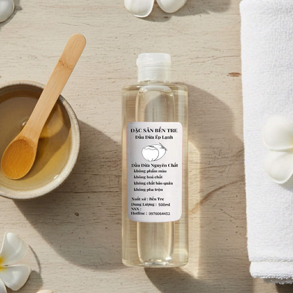 Dầu dừa dưỡng môi ép lạnh nguyên chất 1000ml. Dầu dừa tinh khiết, dưỡng thể, massage, dưỡng mi, dưỡn