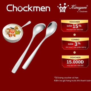  Set Thìa Sữa Chua KINSGEM By CHOCKMEN Inox Cao Cấp Xuất Đức Thìa Ăn Bánh Muỗng Cafe Thìa Ăn Dặm 