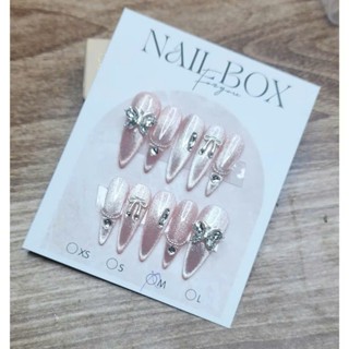  Nail box Mẫu nail mắt mèo kim cương 