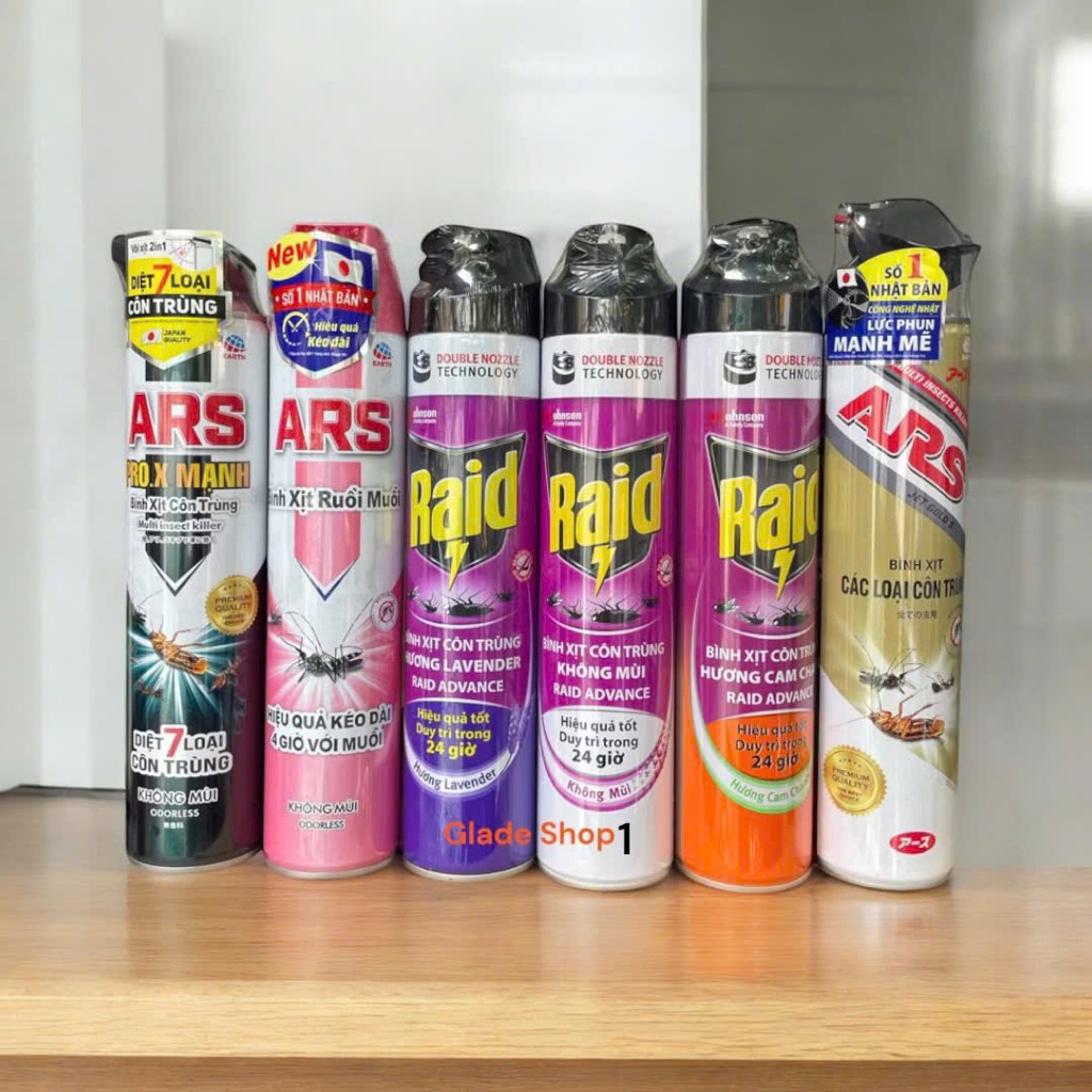 Xịt côn trùng xịt muỗi ARS/Raid cực mạnh diệt 7-12 loại côn trùng