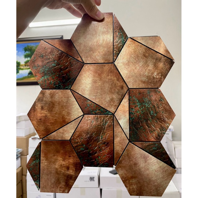Tấm dán bằng kim loại, gạch mosaic, miếng dán trang trí nhà cửa