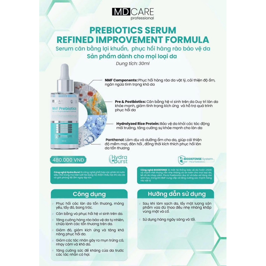 Serum MD Care NMF prebiotics