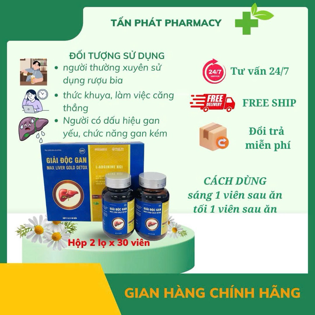 Viên uống Giải Độc Gan Max Liver Gold Detox – Hỗ trợ tăng cường chức năng gan, giúp thanh lọc cơ thể