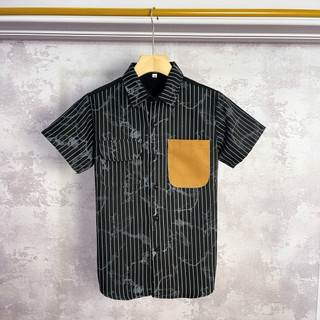 ÁO SƠ MI COTTON LẠNH SỌC TAY NGẮN - SMTN