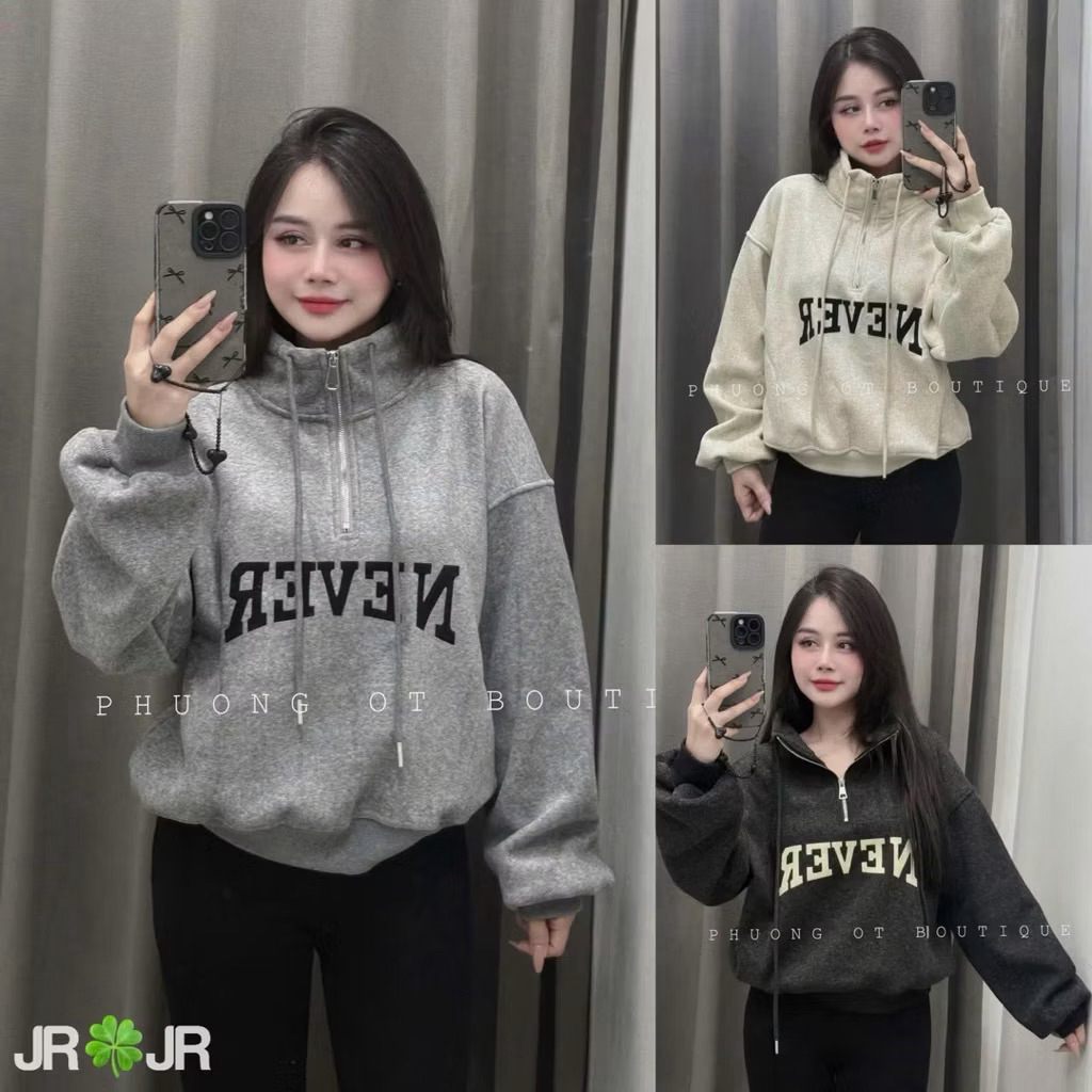 Áo khoác nỉ kéo khoá