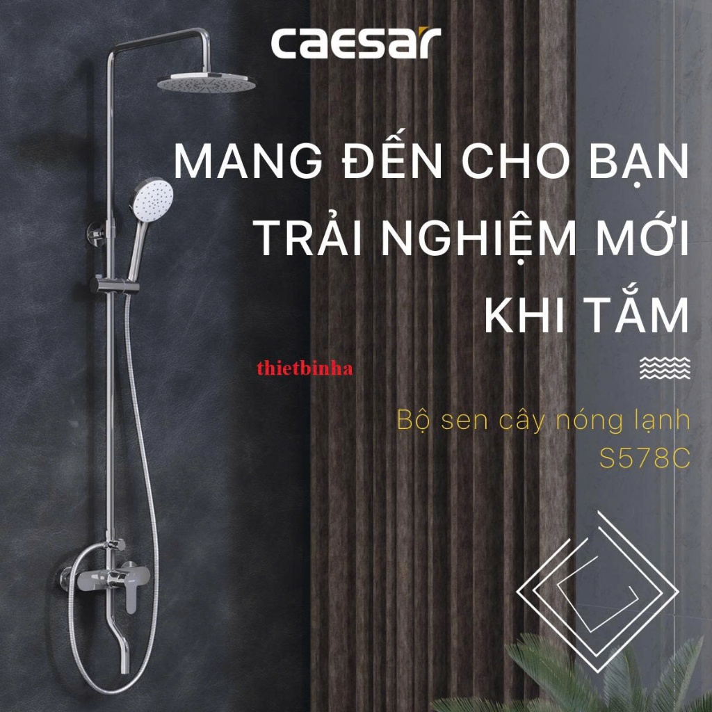 Cây Sen tắm đứng nóng lạnh Caesar S578C, hàng chính hãng