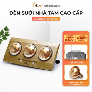 [CHÍNH HÃNG] Đèn sưởi nhà tắm cao cấp sưởi ấm nhanh,chống loá,đui sứ chống cháy nổ thương hiệu Hare-bảo hành 3 năm