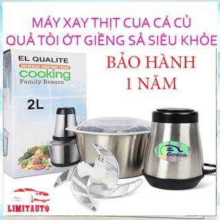    BẢO HÀNH 1 Năm   Máy Xay Thịt - Cối xay thịt inox xay giò chả - Máy Xay Đa Năng Cối Inox 4 Lưỡi cao cấp dày dặn 