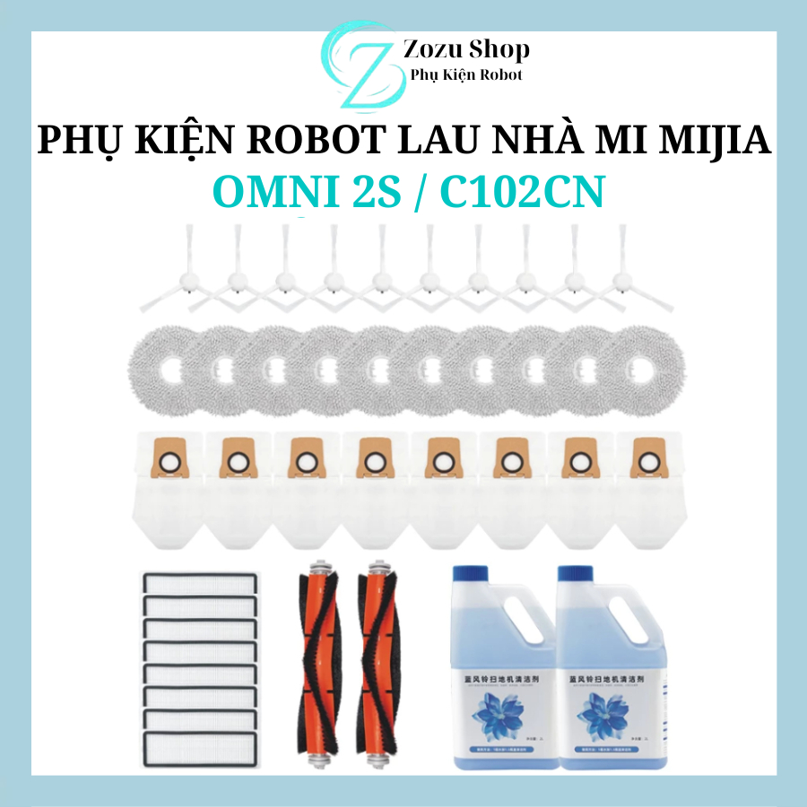 Phụ kiện Robot hút bụi Mi Mijia Omni 2S (C102CN) - Lọc hepa , Khăn lau, Chổi chính, Cuộn, Chổi cạnh,