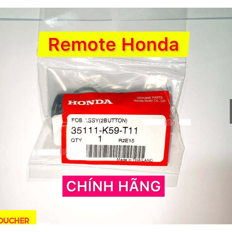 [CHÍNH HÃNG] Remote honda K59 - chìa khoá smartkey fob 35111K59t11 35111-K59-T11 T10 smk vario click