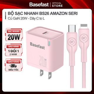 Bộ sạc nhanh 20W 30W Basefast cho Phone X Xr Xsm 11 12 13 14 . Củ sạc PD20W kèm dây silicon 1m 