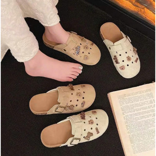 [Peinn] [ HÀNG QC LOAI1 ] Sục Slip-0n Da Lộn Tặng Kèm STic Gấu NiceLove Dép Xinh Nhà MINA