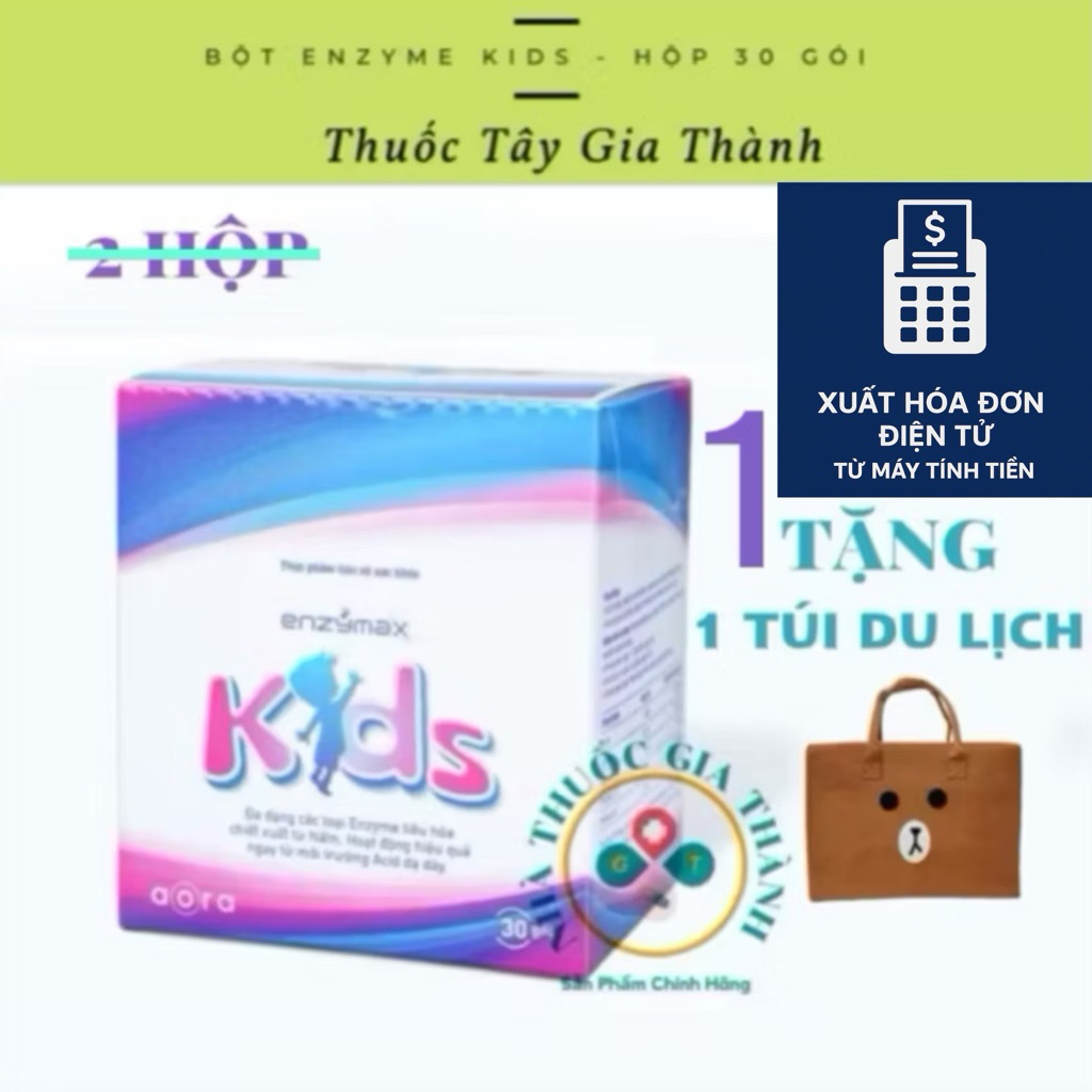 Thực phẩm bảo vệ sức khỏe ENZYMAX KIDS - Tăng cường hấp thu dinh dưỡng- Hộp 30 gói