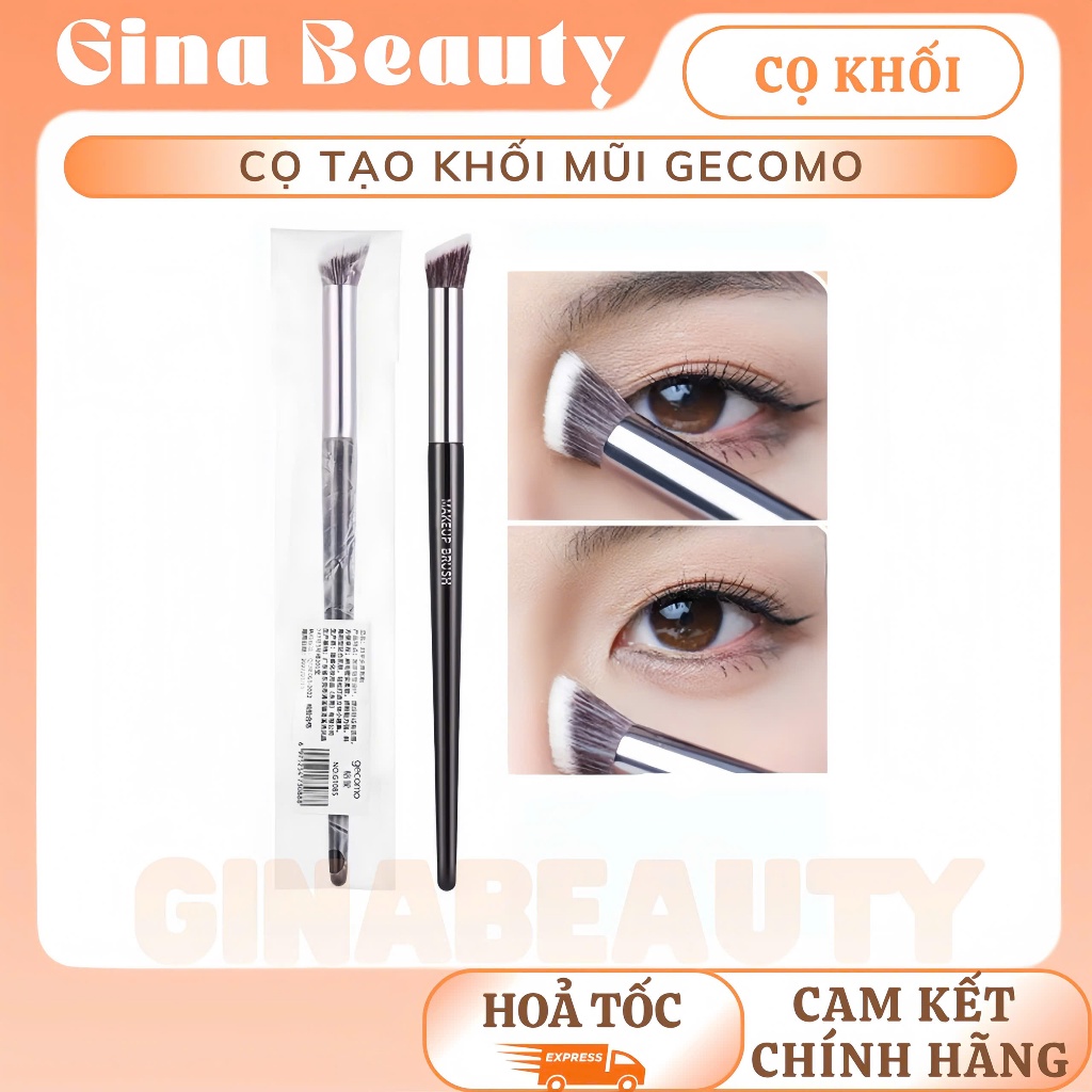 [GECOMO] Cọ Tạo Khối Mũi Cọ Vạt Xéo Cọ Quạt Cọ Khối GECOMO Lông Siêu Mềm GINABEAUTY