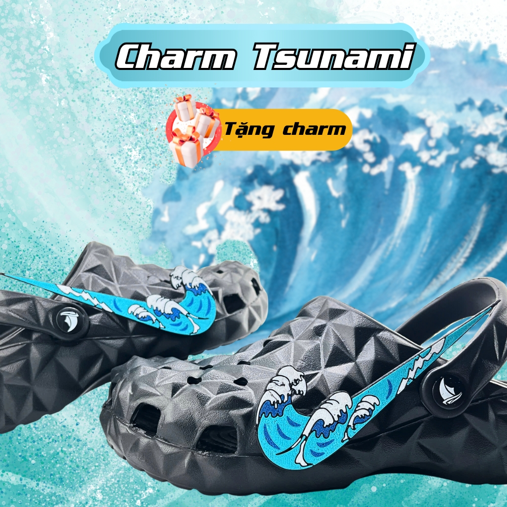 [Charm Riêng Không Dép] Charm Sóng Thần Tsunami - Combo 2 Charm Jibbitz Tsunami Gắn Dép -Combo 2 Sti