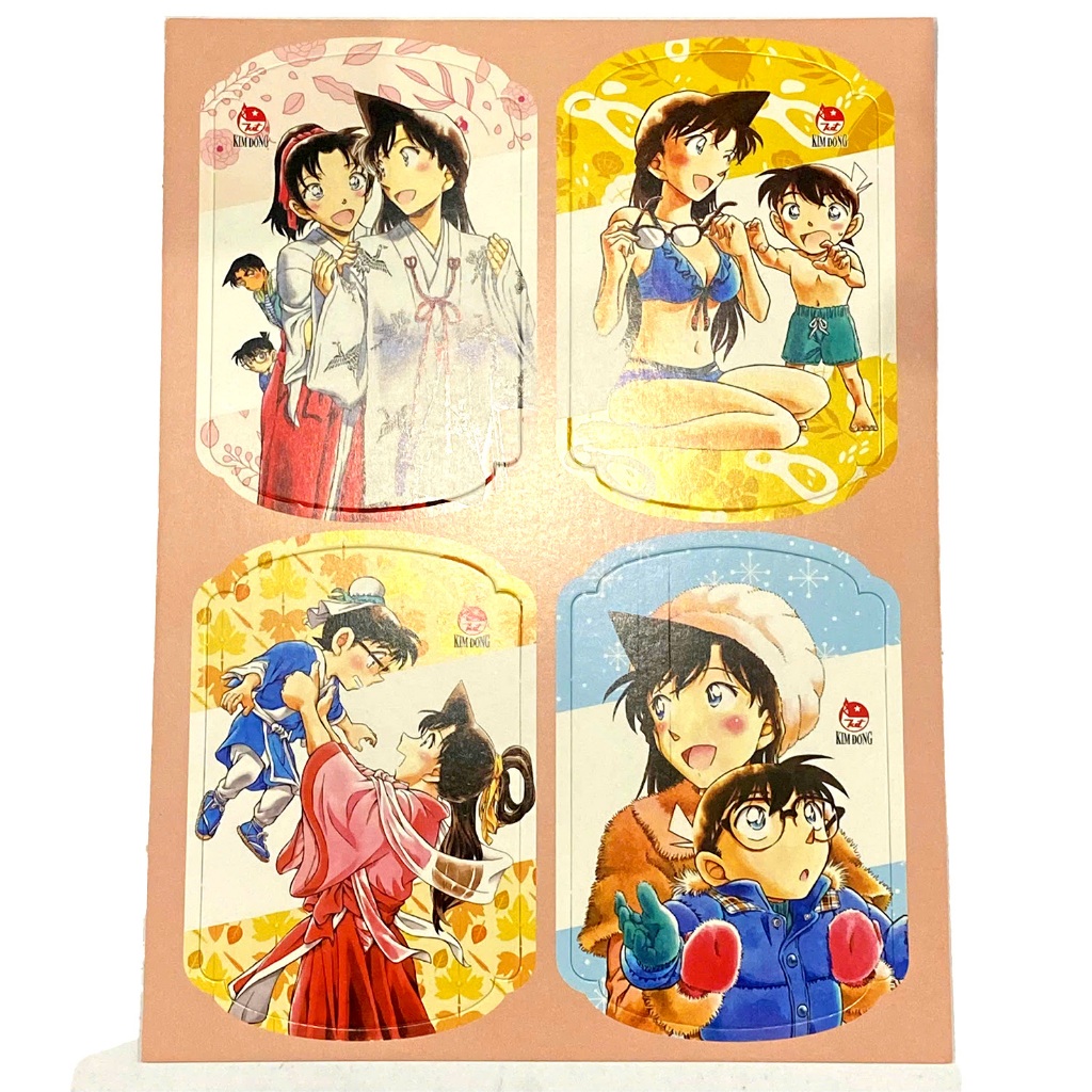 Thám Tử Conan Set 4 Card Ivory "Love''s Seasons" - Color Fiestar Fes 2025 - card Conan - Ran - Shini