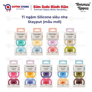  Set 2 ti ngậm Stayput nguyên khối siêu nhẹ Tommee Tippee size 0-6m 6-18m 18-36m 