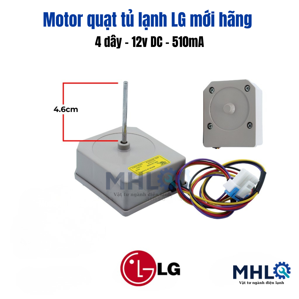 quạt tủ lạnh lg 4 dây 12v dc mới hãng,mô tơ quạt tủ lạnh lg,quạt tủ lạnh sứ lg 12v dc mhl đà nẵng