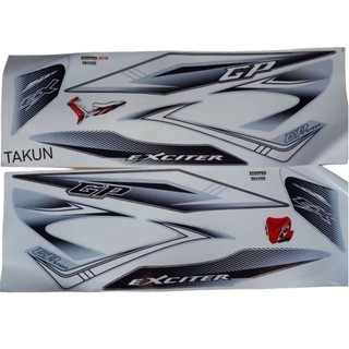 Bộ tem dán xe EXCITER 2010 màu bạc GP