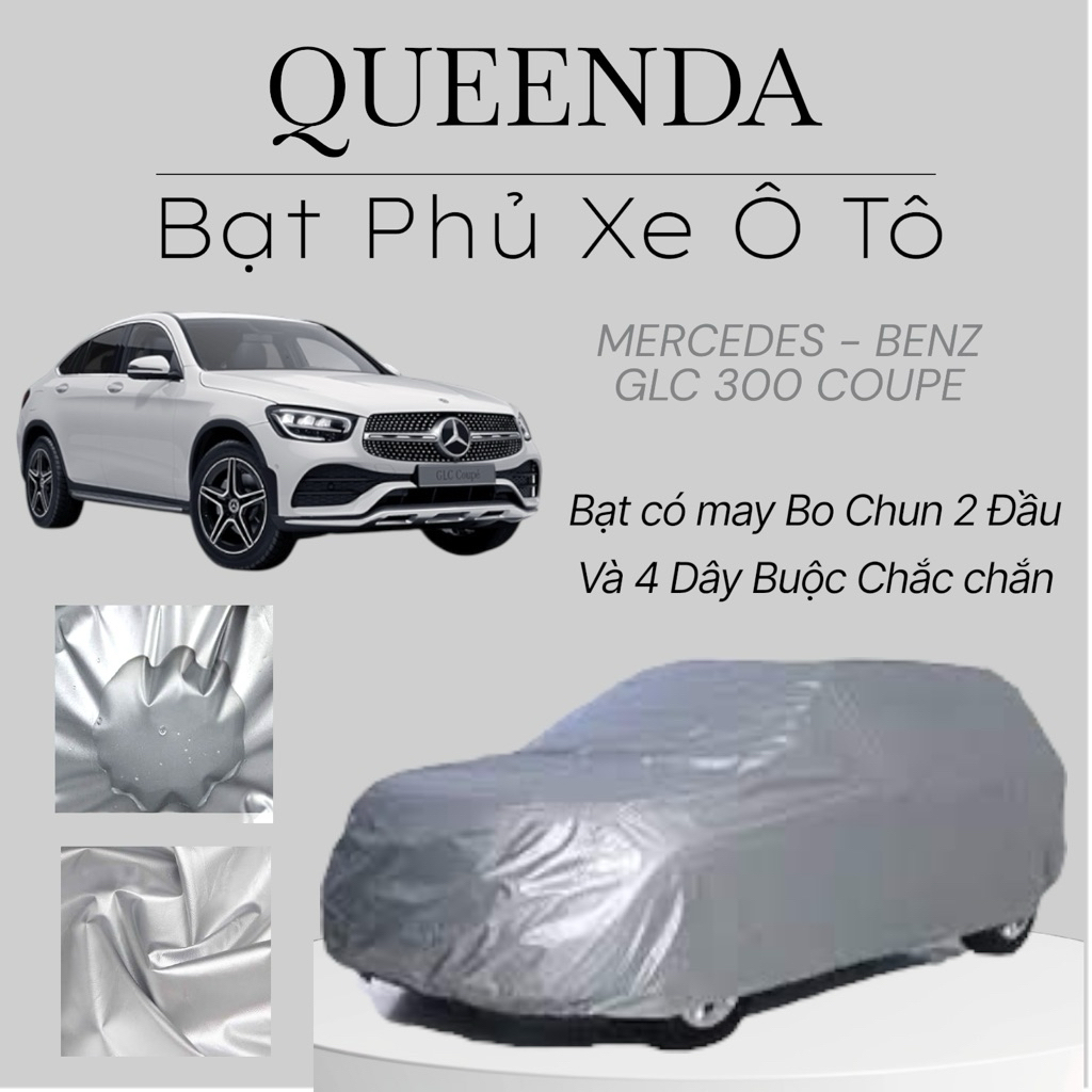 Bạt Phủ Xe Ô Tô Mercedes GLC 300 Coupe Vải Dù Tráng Bạc Chống Mưa, Nắng Tốt - Bạt Trùm Xe Ô Tô Merce