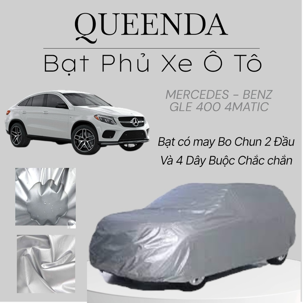 Bạt Phủ Xe Ô Tô Mercedes GLE 400 4Matic Vải Dù Tráng Bạc Chống Mưa, Nắng Tốt - Bạt Trùm Xe Ô Tô Merc