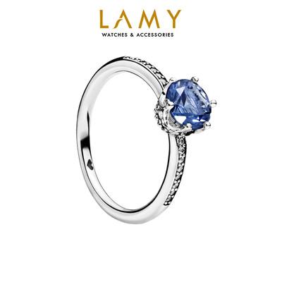 Nhẫn Bạc Nữ LAMY Sparkling Crown Blue Ring 8052