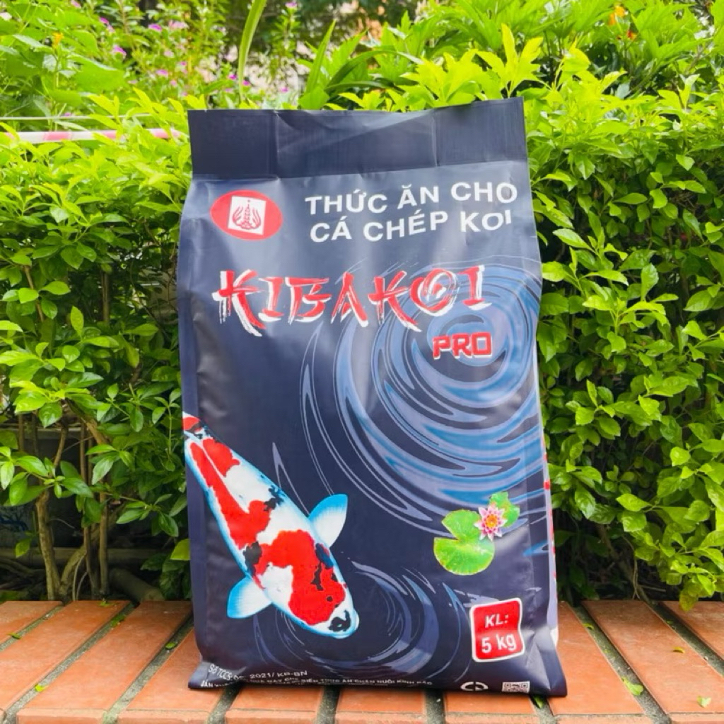 Cám cá koi KIBAKOI PRO độ đạm 40% - Bao 5kg - Cá koi tăng trưởng nhanh, body chuẩn, lên màu đẹp