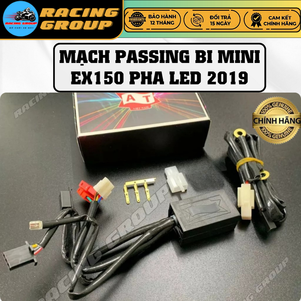 Mạch Passing Đèn Trợ Sáng Bi Cầu Mini Xe Exciter 150 Chóa Pha Led 2019 Tích Hợp Bật Tắt Đèn Chính Xe
