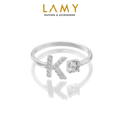 Nhẫn bạc nữ K Initial Ring Silver 8270 - Nhẫn bạc ta cao cấp