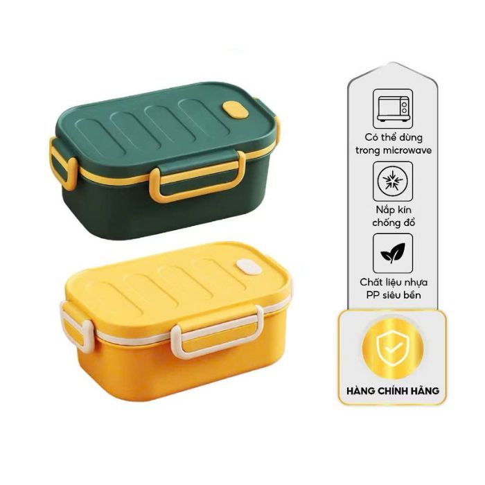 Hộp cơm chia ngăn 1000ml Living Ovoje, hộp nhựa đựng cơm sử dụng lò vi sóng