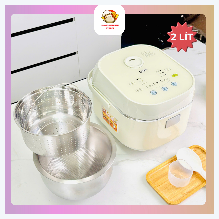 Nồi Cơm Tách Đường Hoa Mai EL9101 Dung Tích Lớn 2L, Thiết Kế Đẹp Mắt Đơn Giản Hiện Đại Dễ Vệ Sinh - 
