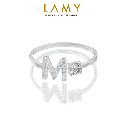 Nhẫn bạc nữ LAMY M Initial Ring Silver 8270 - Nhẫn bạc ta cao cấp