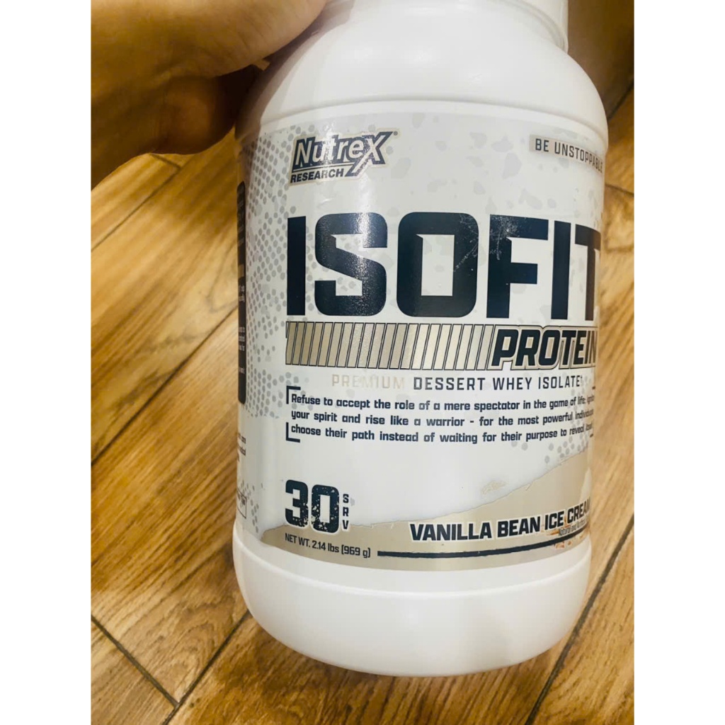 Nutrex Research IsoFit Whey Protein Powder Instantized Isolate (30 Servings, Vanilla Bean Ice Cream)