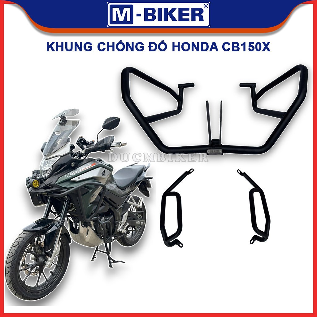 M-Biker | Chống đổ CB150X, Khung chống đổ CB150X, Chống đổ lốc máy CB150X, Quây chống đổ trên CB150X