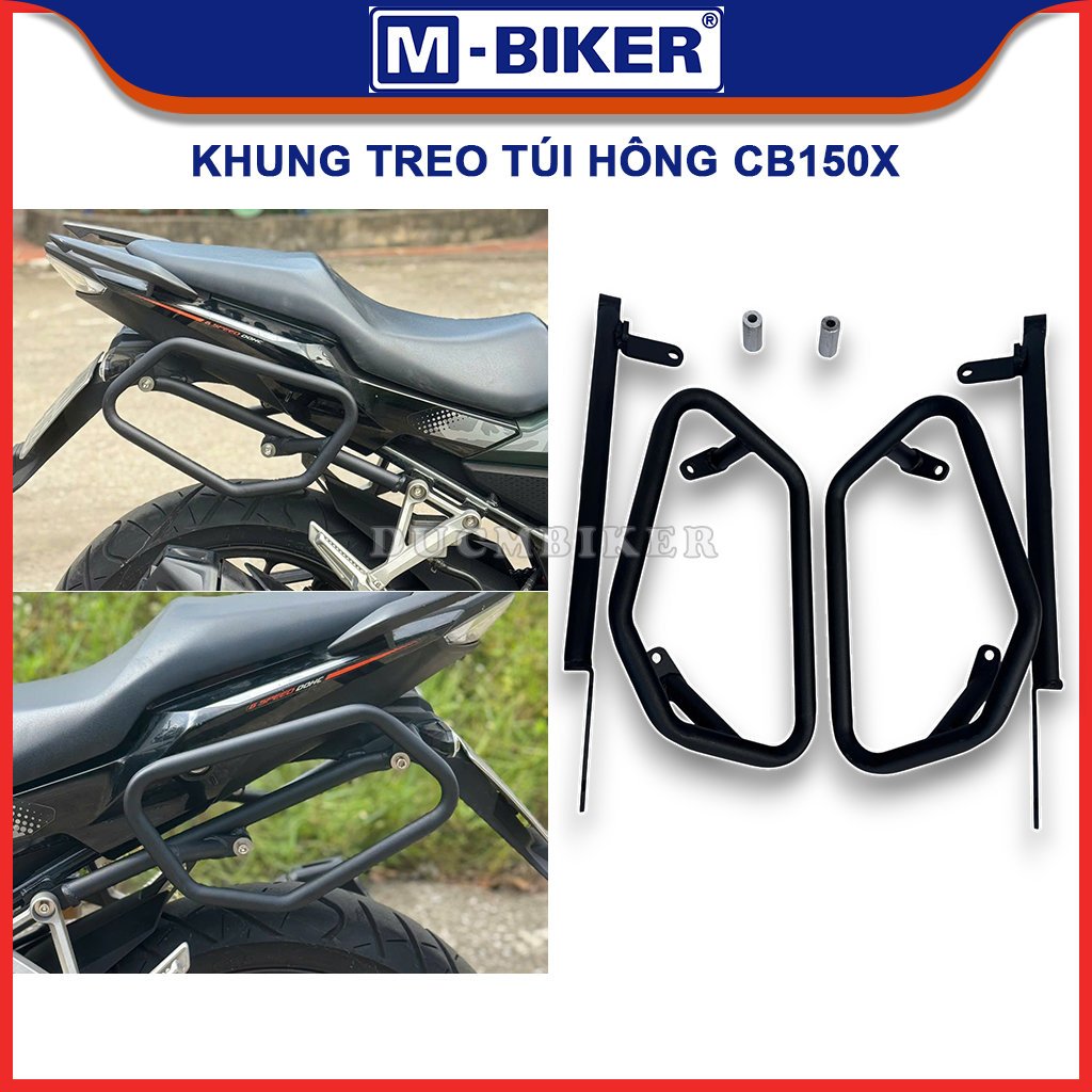 M-Biker | Khung treo túi hông CB150X, Baga hông CB150X, Khung túi hông CB150X không cần baga sau