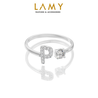 Nhẫn bạc nữ LAMY P Initial Ring Silver 8270 - Nhẫn bạc ta cao cấp