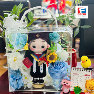 (Lắp ghép) Hộp Mica trong suốt, Giỏ Cắm Hoa Mica, Hộp quà tặng Mica, Vali Mica