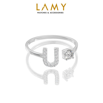 Nhẫn bạc nữ LAMY U Initial Ring Silver 8270 - Nhẫn bạc ta cao cấp